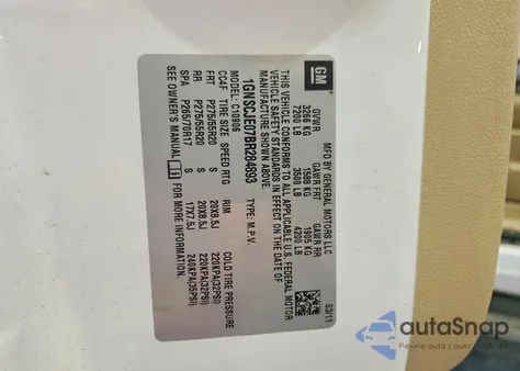 2011 Chevrolet Suburban C1500 Lt z USA, uszkodzony, nr VIN 1GNSCJE07BR284893